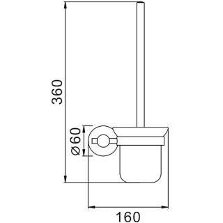 Ершик для унитаза Frap F30210 черный