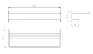 Полка для полотенец ABBER Westen AA1758G 60см золото матовое
