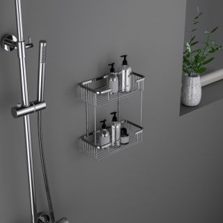 Полка двойная Timo Saona 13083/00 хром