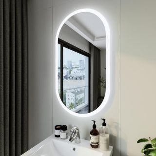 Зеркало с подсветкой Бриклаер Вега 4627125415616 55 см сенсор на зеркале бесконтактный