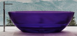 Прозрачная ванна ABBER Kristall AT9702Amethyst из полиэфирной смолы 180x85см фиолетовый