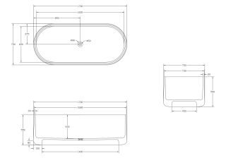 Прозрачная ванна ABBER Kristall AT9708Emerald из полиэфирной смолы 170x75см зелёный