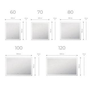 Зеркало с подсветкой Vigo Geometry Comfort 058 60 см