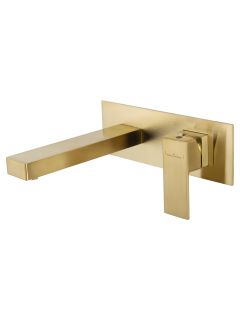 Встраиваемый смеситель для раковины Wonzon & Woghand Cube WW-88869016-BG брашированное золото