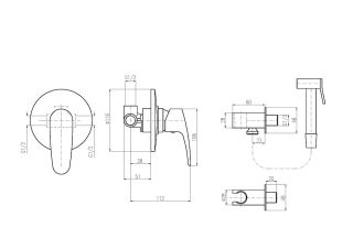 Гигиенический душ со смесителем Rav Slezak Amur AM742/1 хром