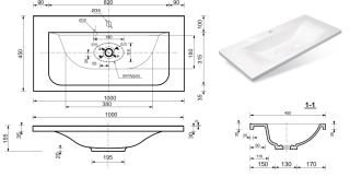 Раковина Эстет Bali silk ФР-00014909 100см белый