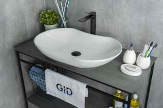 Раковина Gid N9175 51128 накладная белая 66.5x41x12