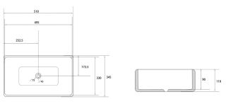 Раковина ABBER Rechteck AC2207 51см белый