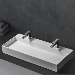 Подвесная раковина ABBER Stein AS2642 двойная 120см белый матовый