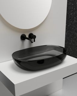 Раковина ABBER Kristall 60см чёрный AT2805Onyx