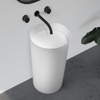 Напольная раковина ABBER Stein AS2506 45см белый матовый