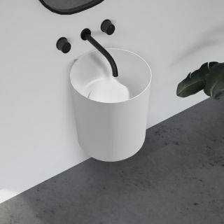 Подвесная раковина ABBER Stein AS2624 42см белый матовый