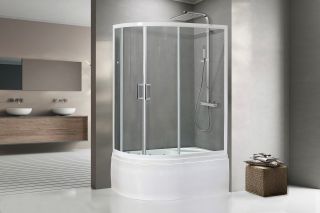 Душевой уголок Royal Bath BK 120x80см правый белый RB8120BK-T-R