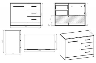 Напольная тумба под раковину Misty Респект под стиральную машину 120см правая белый/дуб Артизан