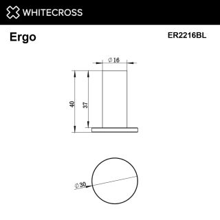 Крючок WHITECROSS Ergo ER2216NIB брашированный никель
