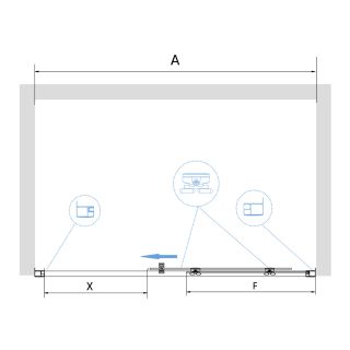 Душевая дверь RGW Passage PA-14B 140x195см чёрный 41081414-14