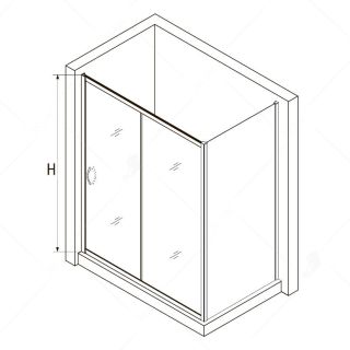 Душевой уголок RGW PA-76-1 (PA-016 + Z-060-2) 350876138-11 130x80см хром