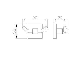 Двойной крючок для ванной Wonzon & Woghand Polo WW-8925-BN брашированный никель