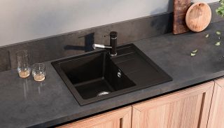 Кухонная мойка Ulgran Classic U-607-344 ультра-чёрный