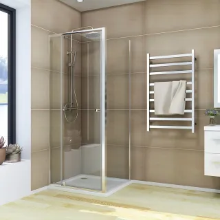 Душевой уголок Veconi Rovigo RV-026, 1200х700х1950, хром, стекло прозрачное