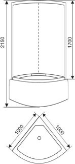 Душевая кабина Arcus style S-23 100х100х215