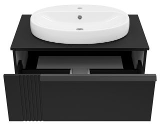 Подвесная тумба под раковину Brevita Savoy SAV-09080-0301Я 80см чёрный