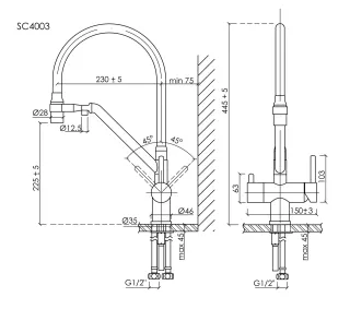 Смеситель для кухни Sancos Dora SC4003MB чёрный матовый