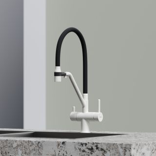 Смеситель для кухни Sancos Dora SC4003GR белый гранит