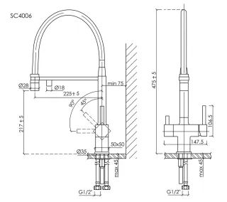 Смеситель для кухни Sancos Moro SC4006CH хром