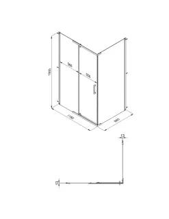 Душевой уголок Triton Терра-Графит Щ0000073938 120x90 см профиль графит стекло прозрачное