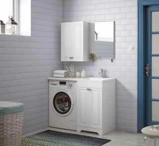 Тумба под раковину Corozo Леон SD-00000890 под стиральную машину 50см белый