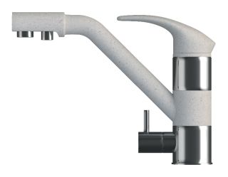 Смеситель для кухни Polygran Дуо серый/хром 694302