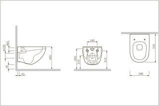 Унитаз подвесной Am.Pm Sensation C301700WH FlashClean