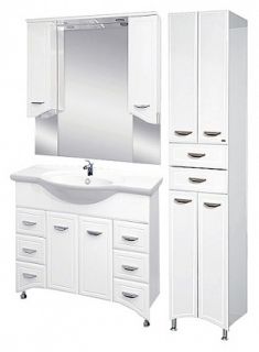 Напольный шкаф - пенал Misty Дрея 40см белый