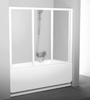 Шторка на ванну Ravak Supernova AVDP3-180 40VY0102ZG Grape профиль белый