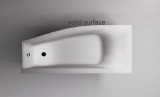 Ванна из искусственного камня Astra-Form Скат 01010082 левая 170x75 см белый матовый