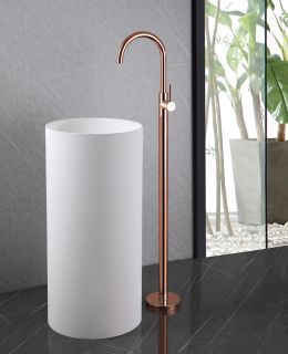 Напольный смеситель для раковины ABBER Wasser Kreis AF8141RG розовое золото