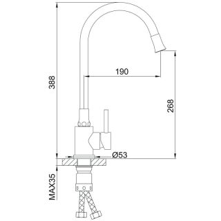 Смеситель для кухни Frap F40994-8 белый