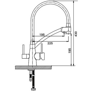 Смеситель для кухни Gappo G4398-1 с гибким изливом бронза