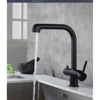 Смеситель для кухни Timo Saona с выдвижной лейкой чёрный 2346/03FL