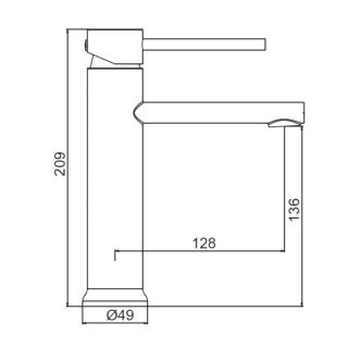 Смеситель для раковины Frap F10899-29 Оружейная сталь
