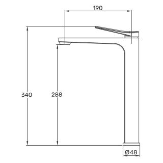 Смеситель для раковины Gappo G1010-29 оружейная сталь