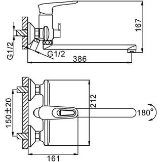 Смеситель для ванны и душа Frap F2249 белый хром