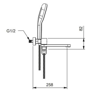 Смеситель для ванны Gappo G3210-6 чёрный
