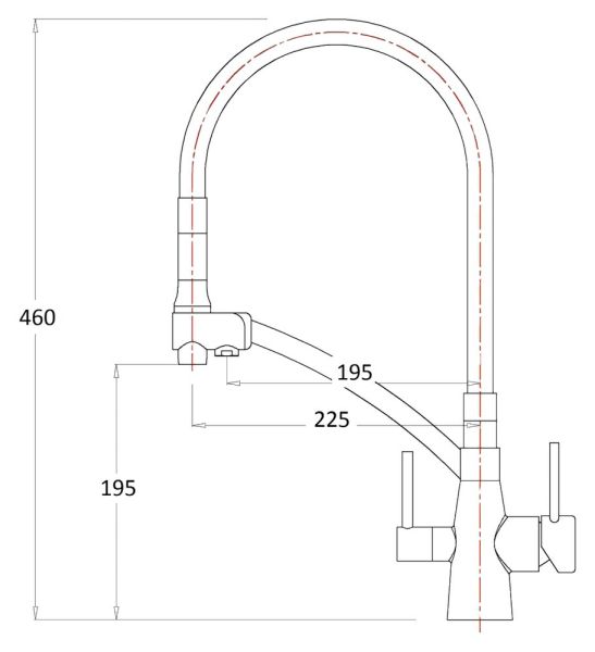 Смеситель для кухни ZORG Sanitary ZR 338-6 YF