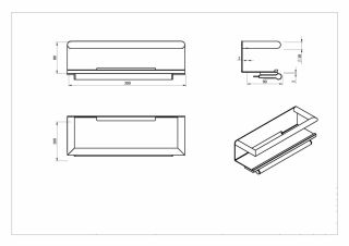 Полка со стеклоочистителем на магните Black & White  Accessories 2351SN0