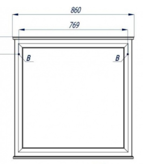 Зеркало Акватон Беатриче 85см слоновая кость 1A191802BEM60