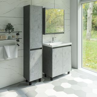 Зеркало-шкаф Stella Polar Кибела 70см цемент SP-00001044