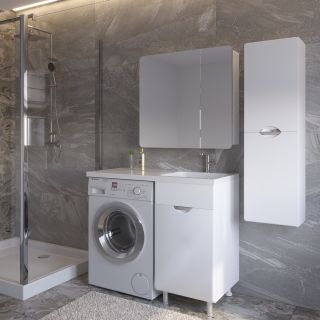 Тумба под раковину для стиральной машины Stella Polar Кэтрин 50см белый SP-00001113