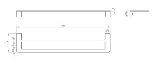 Вешалка для полотенец Wonzon & Woghand WW-V2102-MB чёрный матовый